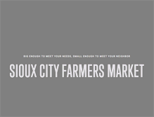 Tablet Screenshot of farmersmarketsiouxcity.com